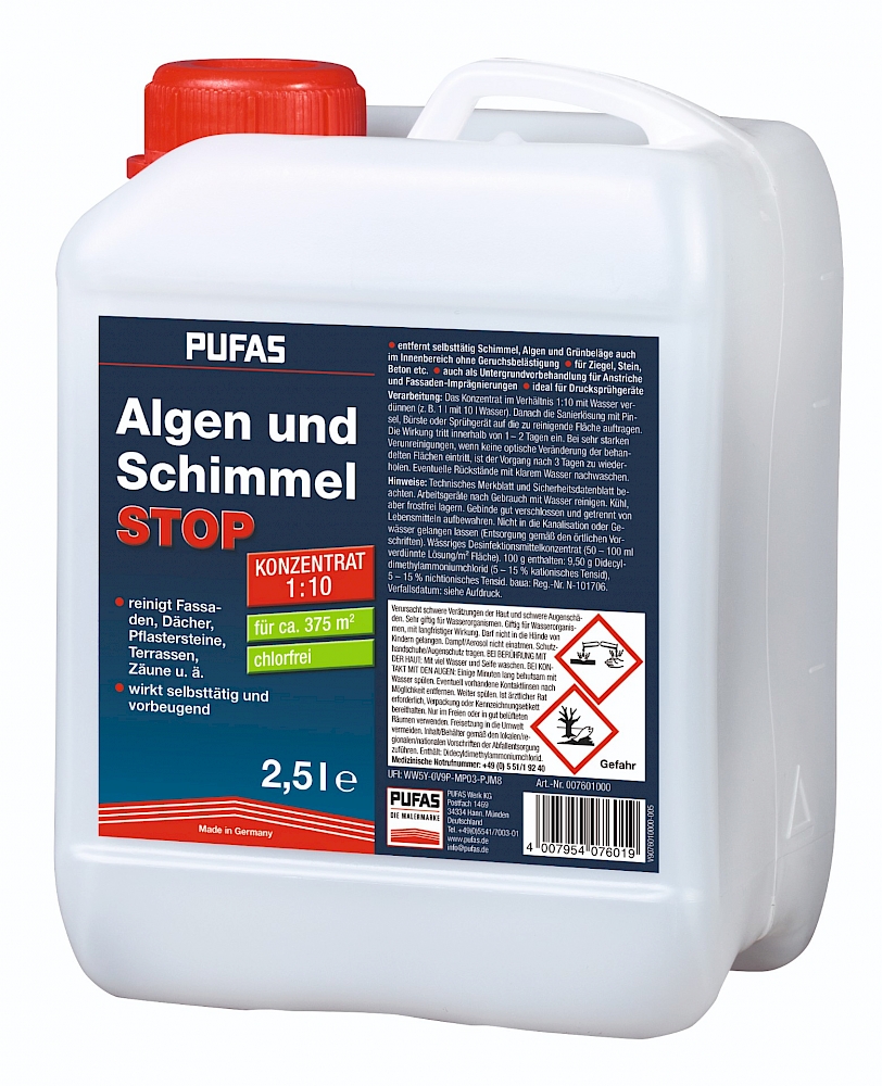 PUFAS - Die Malermarke - Algen- und Schimmel-STOP Konzentrat - 2,5l
